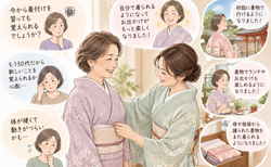 着付けは何歳からでも覚えられる?50代・60代の生徒さんからよく聞かれる質問